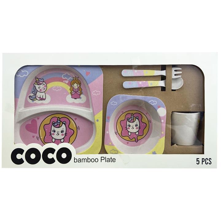 سرویس غذاخوری پنج تکه بامبو اسب تکشاخ کوکو Coco